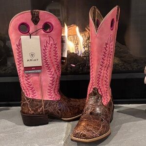 Ariat Junction Jasper Blush/Pink Topaz Genuine Leather,ATS,Bantamweight,Western